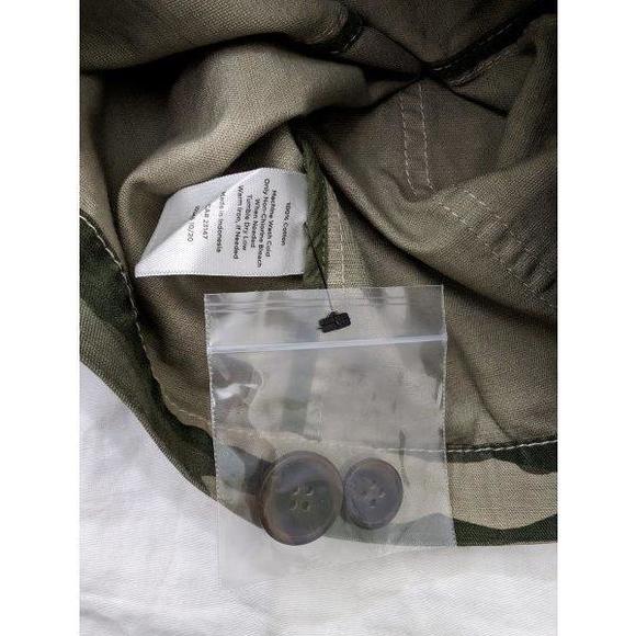 NWOT TALBOTS Cotton Jacket Button-up Camo Cargo Sz XL - Picture 4 of 9